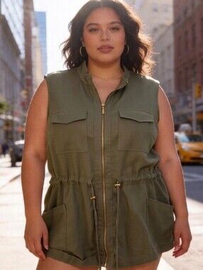 100% LINEN VEST SZ 2X
